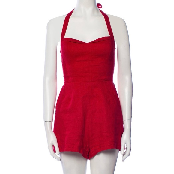 Reformation 100% Linen Romper Size 4 -almost new!!